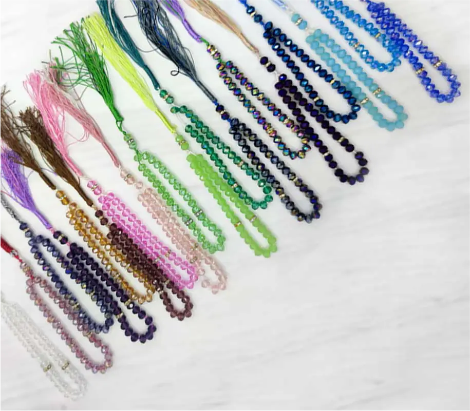 تسبیح ۳۳ دانه‌ی کریستال مناسب نذری و سفره صلوات