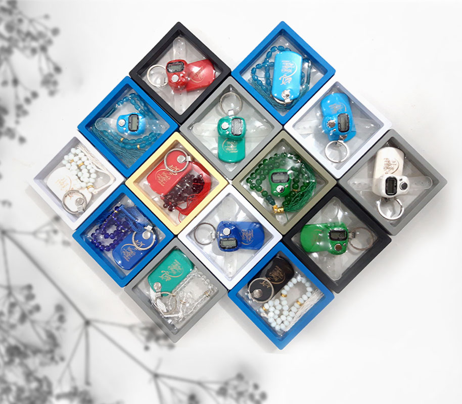 پک هدیه مذهبی صلوات‌شمار، تسبیح و جاکلیدی