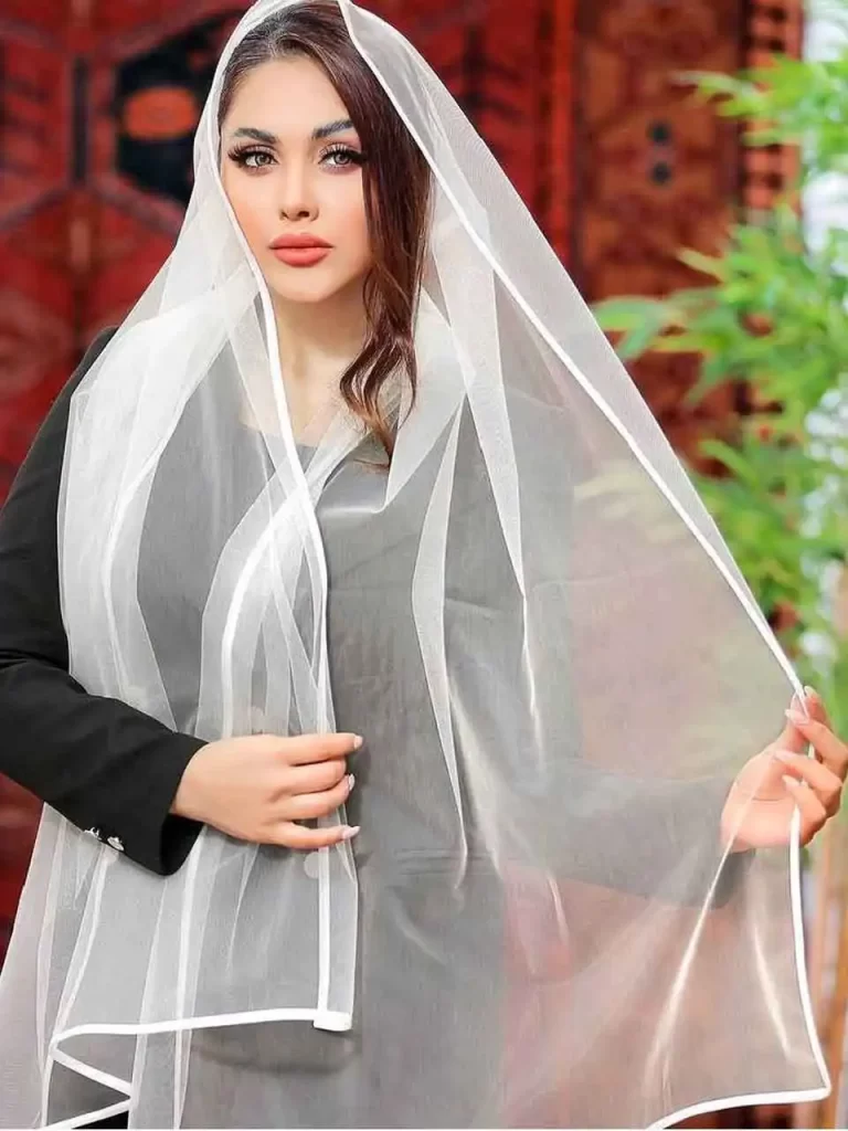 شال حریر توری شیک