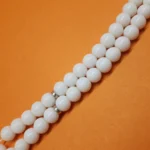 تسبیح سفید کریستالی ۳۳ دانه ۱۰ میل